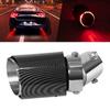 Car Exhaust Muffler LED Blue Red Carbon Glowing Resistant Fiber Heat Universal Modification