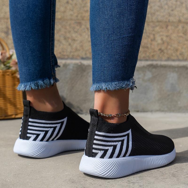 Мода Высококачественная женская спортивная обувь Летняя женская вулканизированная обувь Туфли без застежек Женские мокасины Прогулочные туфли на плоской подошве