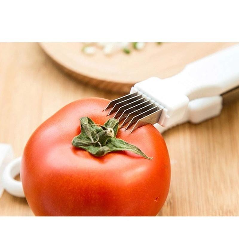 Новая овощерезка Волшебная измельчительная машина Нож для зеленого лука Резка лука Устройство для резки кухонного печенья