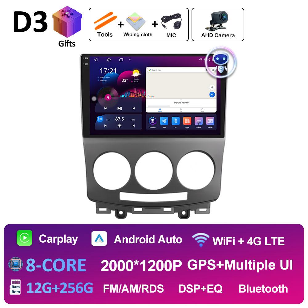 9 дюймовый Android Auto для MAZDA 5 2005 2006 2007 2008 2009 2010 Беспроводной Carplay Вентилятор охлаждения WIFI QLED IPS Экран WIFI Аксессуары