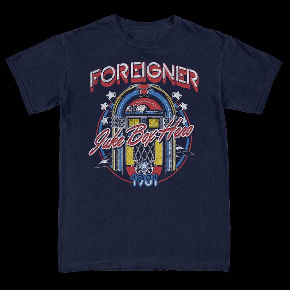 Коллекция Foreigner Band 1981 Navy Все размеры S 5XL OM1797 Унисекс Футболка