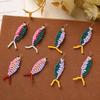 4pcs/set Handmade Craft Beads Diy Charms 3D Fish Shaped Bag Pendant  Hairpin Making Kit