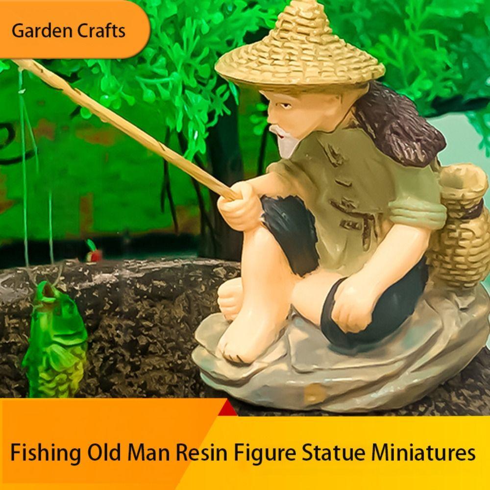 Bonsai Garden Resin Figure Micro-Landscape Miniatures Outdoor Sitting Statue