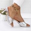 Summer New High Heel Slippery Cat Heel High Heel Shoes French Women's Outwear Half Slippers