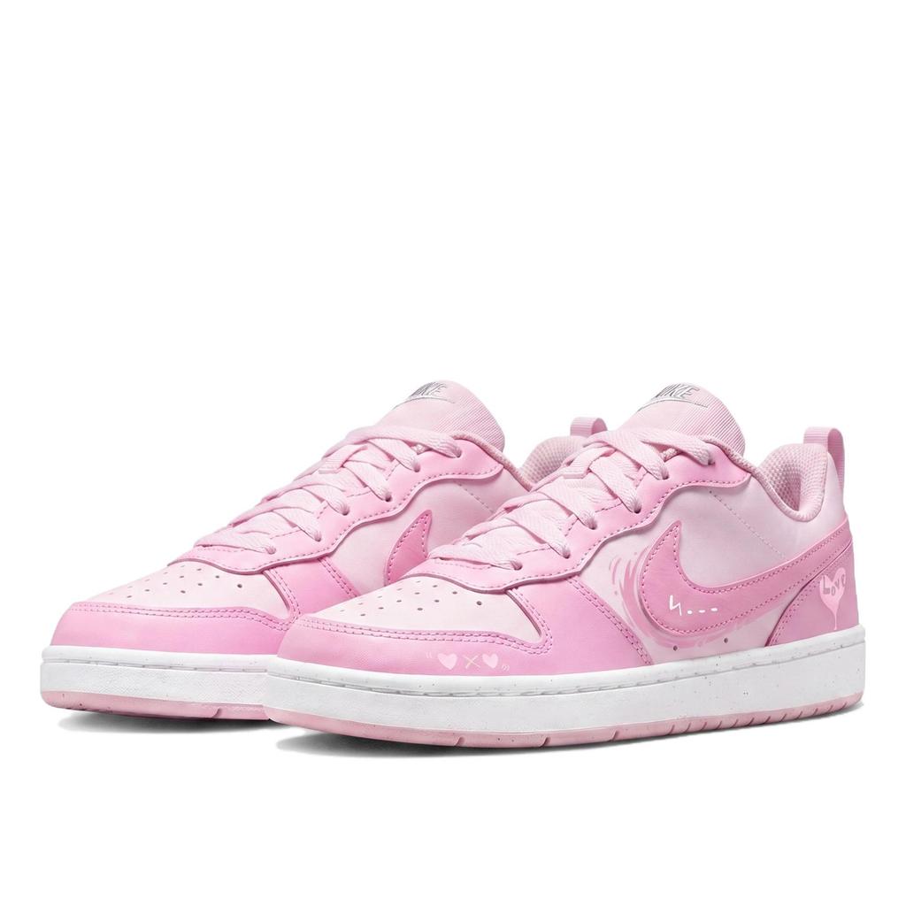 Nike Court Borough Sweetheart Peach Slip Resistant, Lightweight, And Breathable Skateboard Shoes Unisex Pink DV5456-604(Team2381-)