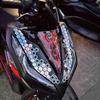 Multicolor Motorcycle Decorative Sticker PET Motorbike Electricbike Honeycomb Decals Bumper Ornament Modification