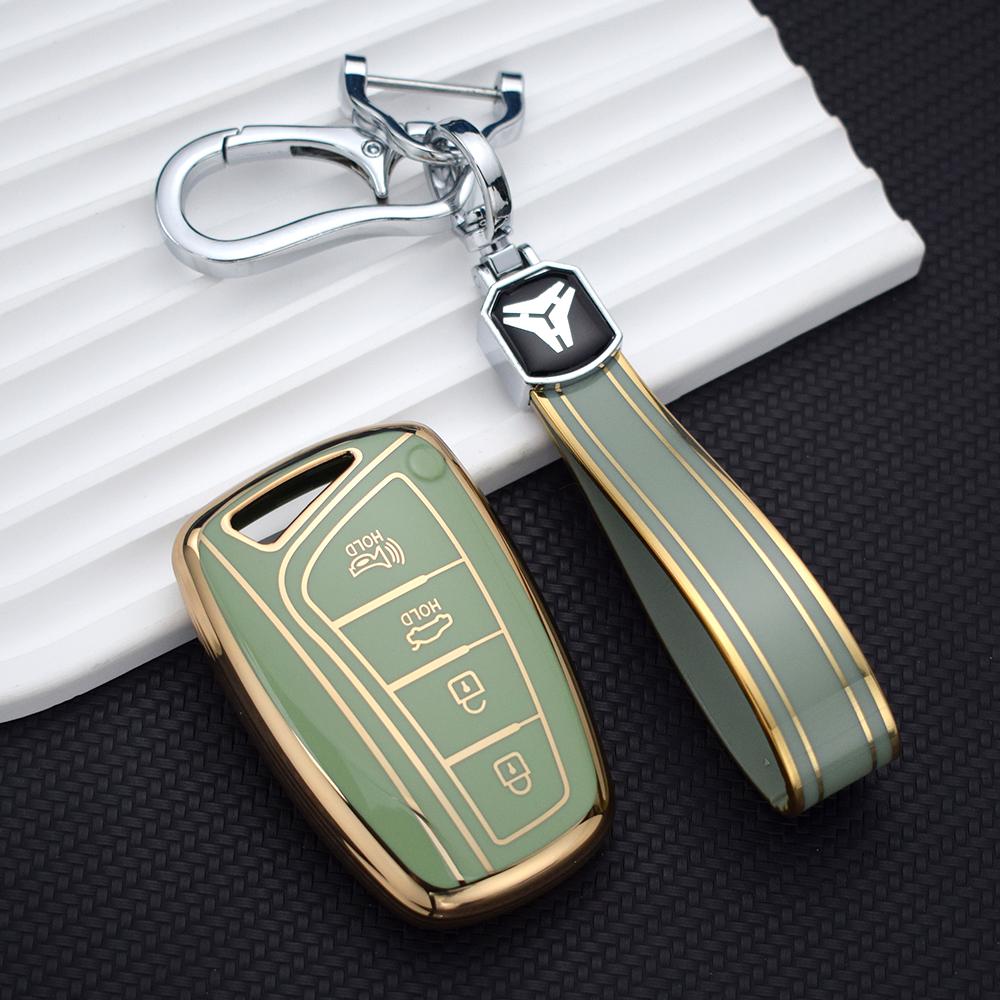 TPU Car Key Case Cover for Hyundai Grand Santa Fe 3 DM Ix45 Ix35 Genesis DH Grandeur Azera HG Equus 2013 - 2016 Accessories