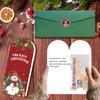 Christmas Greeting Card Set Foldable Cards with Stickers & Envelopes Handwritten Style Design Card for Holiday Wishes