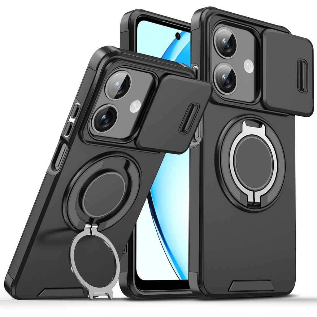 Для Tecno Pop 10 Чехол Tecno Pop 10 4G Обложка Магнитное Кольцо Бронированный Слайдер для Камеры Чехол с Поддержкой Magsafe Беспроводной Зарядки