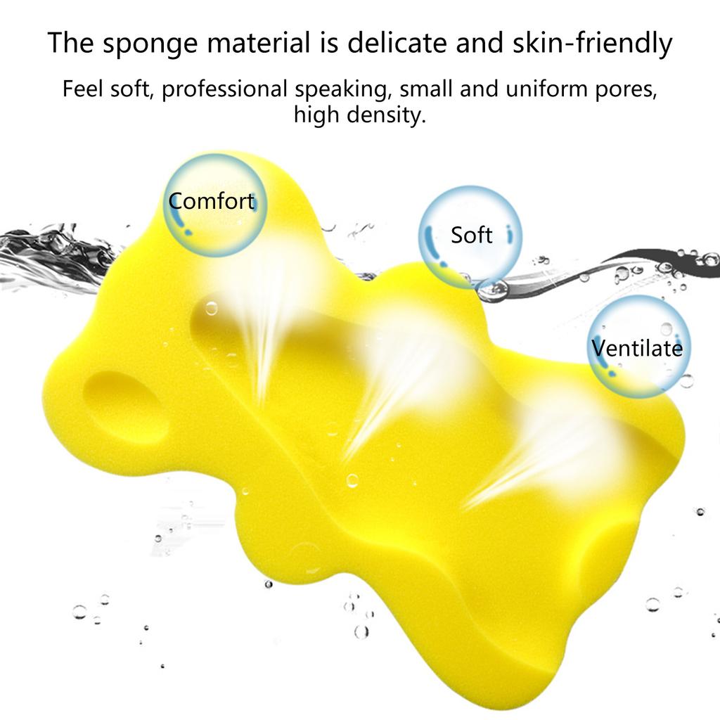 Детский коврик-губка для купания, утолщенный коврик для душа для новорожденных, сетчатый коврик для ванны для комфортного купания