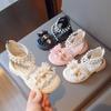 Girls 2025 Spring and Summer New Sandals Medium and Older Children's Roman Shoes Flower Baby Cool Soft Sole Beach Shoes High Top