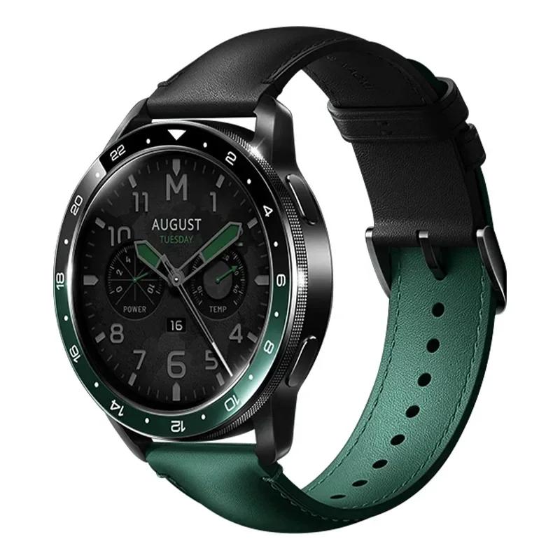 Кожаный ремешок для Xiaomi Watch S3 S1 Pro/S1 и MI Color 2/S1 Active Кожаный ремешок для универсального браслета 22 мм Аксессуары