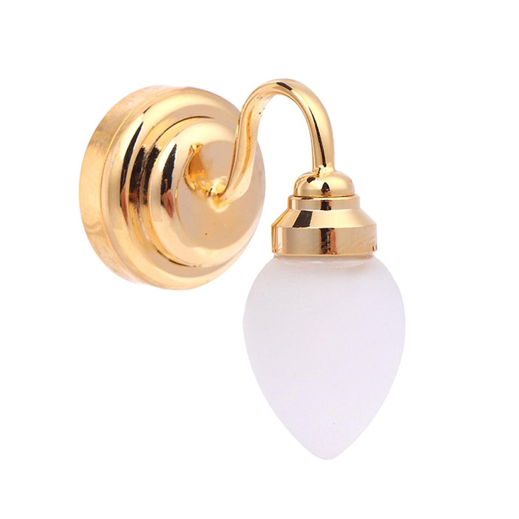 Кукольный домик 1/12 масштаб матовый стеклянный абажур настенный светильник бра для миниатюрного украшения спальни ремесло модель проект дисплей