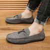 Осенью 2025 года новая мужская модная универсальная персонализированная повседневная обувь Doudou с мягкой подошвой и ленивые туфли на одной педали