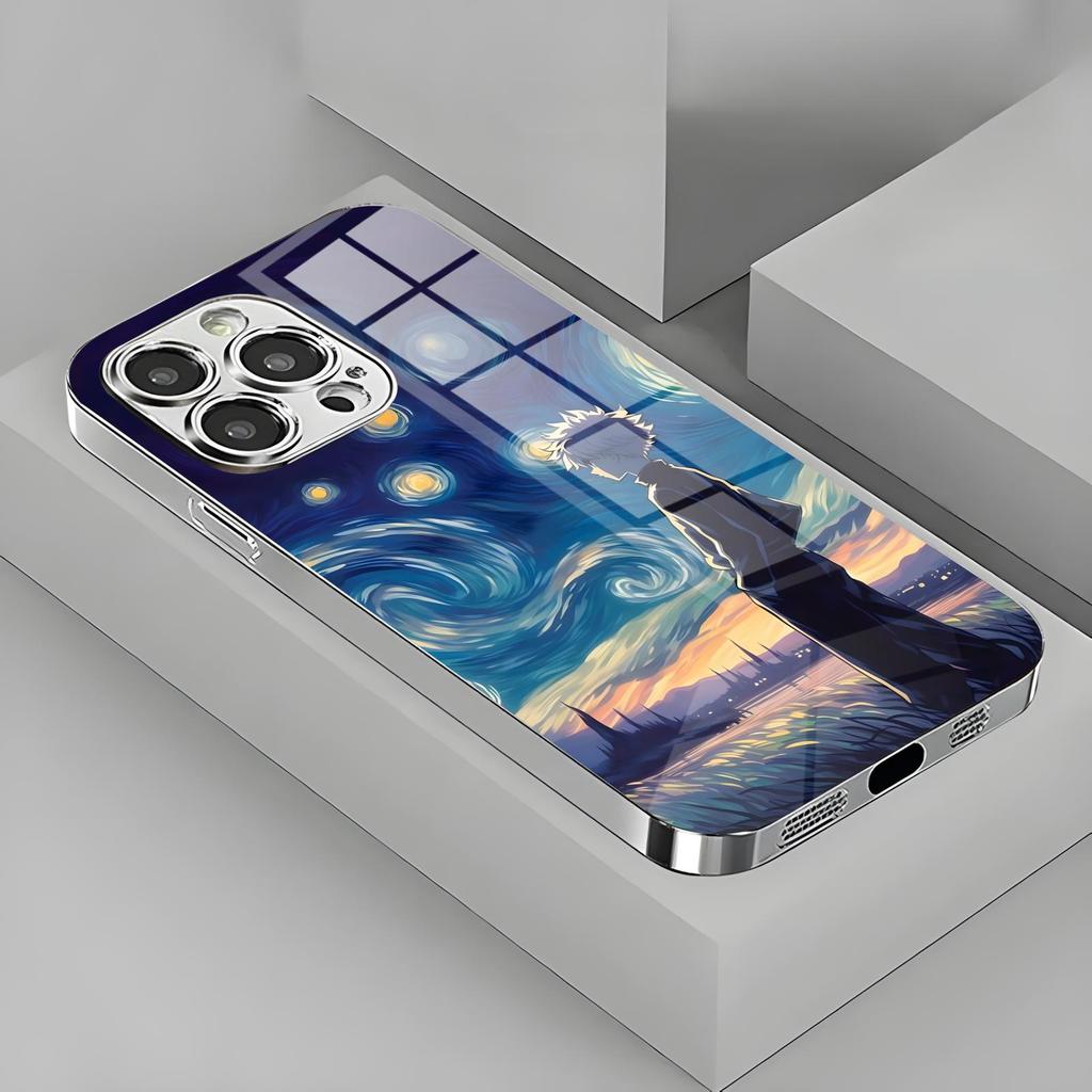 Чехол для телефона Аниме H-Hunter K-Killua Для iPhone17 16 16e 15 14 13 12Plus Mini Pro Max Гальванизированный стеклянный чехол для телефона