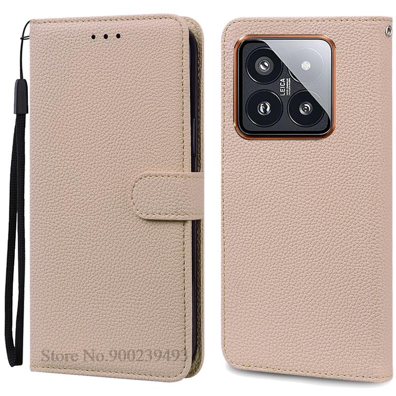 Чехол Mi 14 Mi14 Xiaomi14 Pro для Xiaomi 14, кожаный чехол-кошелек, флип-чехол для Xiaomi 14 Pro, чехол-коробка для Xiaomi Mi 14, чехлы