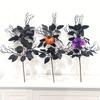 Halloween Black Leaves Ornament Artificial Tree Branches Decorative Plastics Arrange Props Bouquet Desktop Table 3 Styles