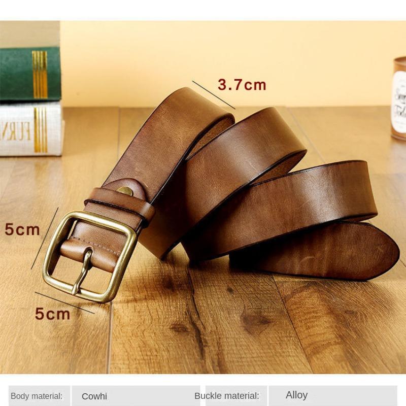 Ремень из натуральной воловьей кожи, пояс из воловьей кожи первого слоя, универсальный для мужчин и женщин молодого и среднего возраста