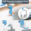 KDD Headphone Headphone Drink Load Capacity Headphone Headphone Headphone Stand Compatible with Coffee Wireless Umbrellas Stand, 360° Rotation,