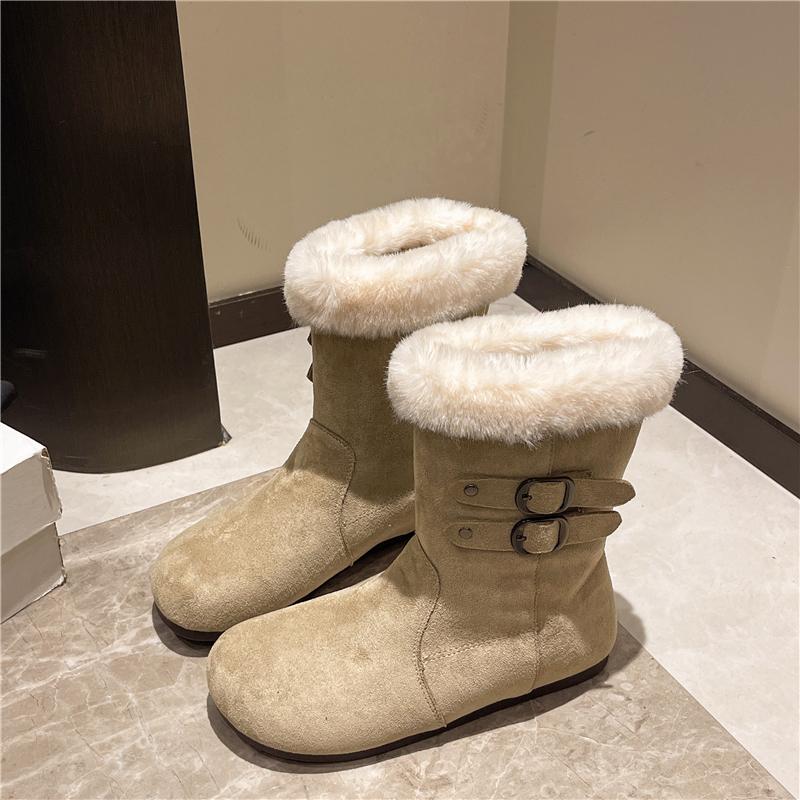 Зимние зимние меховые теплые ботильоны на плоской подошве замшевые женские туфли брендовые дизайнерские плюшевые хлопковые ботинки челси новые повседневные ботинки женские