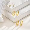 Cubic Zirconia Circle Hoop Earrings For Women, 3pcs Stack Set Earring, Cartilage Earring Multiple Piercing Jewelry