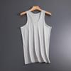 Men's Summer Cotton Ribbed Slim Fit Tank Top with Spaghetti Straps and Racerback.