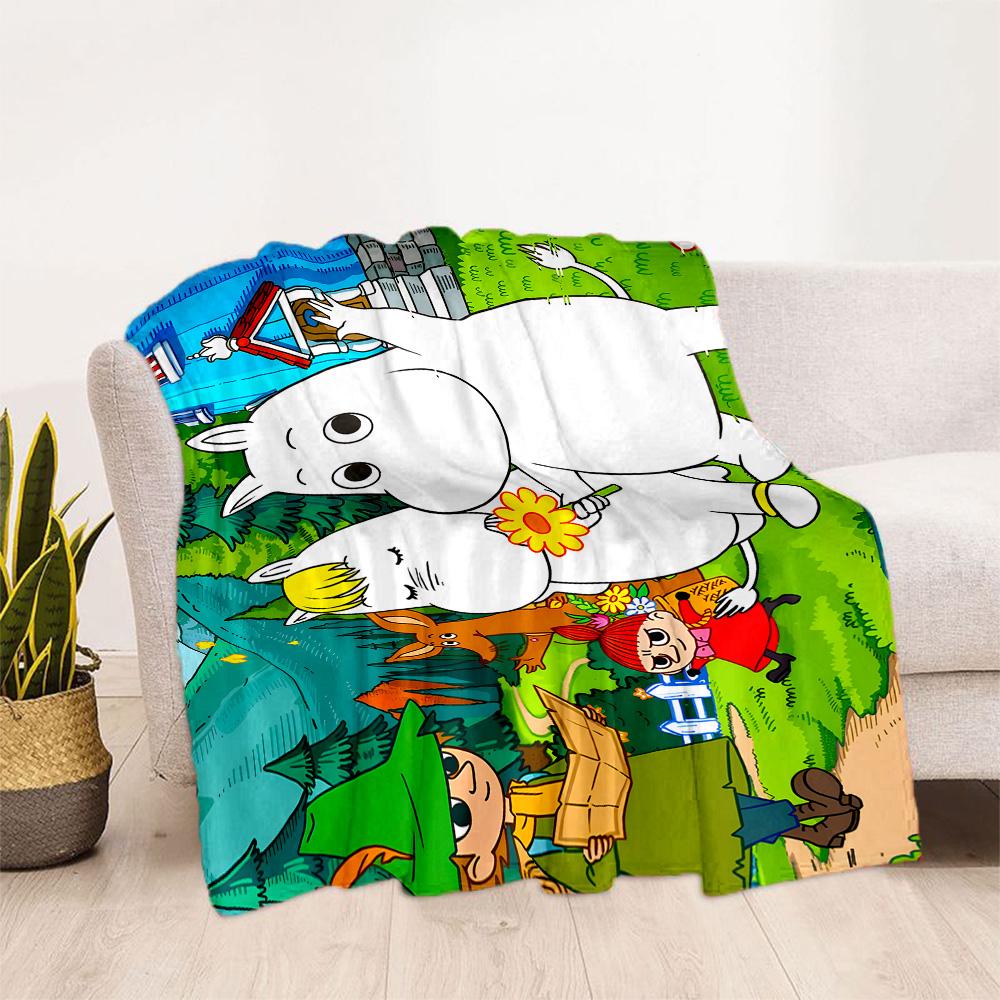 Moomin Family Adventure Blanket Durable Comfort Suitable for Bedding Chair Bed Four Seasons Multipurpose Stylish Decor