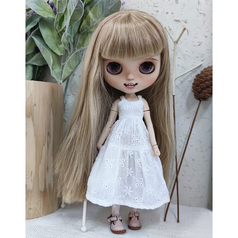 Rakulifey Blythe костюм наряд платье джемпер юбка Blythe кукла одежда Obitsu 24 универсальный 2 цвета (белый)