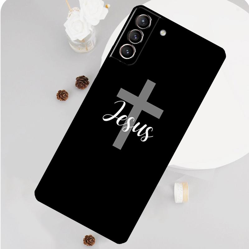 Стих из Христианской Библии Иисус Чехол для Samsung Galaxy S23 S22 Ultra S21 FE S20 FE Note 20 Ultra S9 S10 Note 10 Plus Чехол