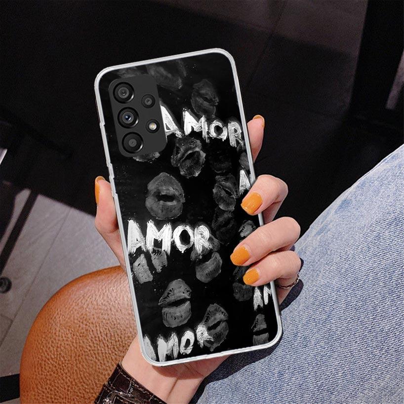 AMOR Это Любовь Чехол для Телефона для Samsung Galaxy A17 A37 A57 A16 A26 A36 A56 A15 A14 A13 A55 A54 A53 A35 A34 A33 A25 A24 A23 A52