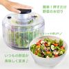 CLEAN HOUSE Vegetable Drainer, Salad Spinner, Dishwasher Safe, Push-Button Colander, Bowl, Cookware, Kitchen Utensil (Clear, 4.2L)