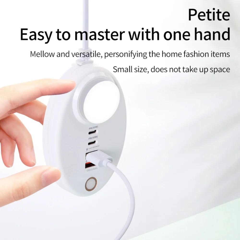 Зарядное устройство USB Type C, 4-портовая USB-зарядная станция для нескольких устройств, адаптер USB-концентратора мощностью 50 Вт для iPhone, Samsung, Xiaomi, удлинительная розетка