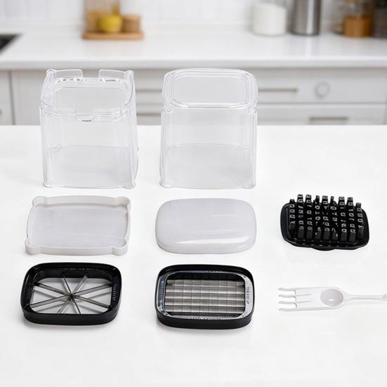 Ручной измельчитель овощей из нержавеющей стали, нарезка для картофеля фри, для нарезки кубиками, ломтиками, легко нажимаемый овощерез для картофеля, моркови, лука