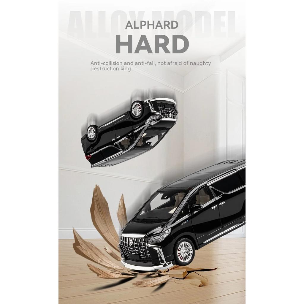 Модель автомобиля Toyota Alphard Alloy в масштабе 1/18 — высокодетализированная коллекционная модель — идеально подходит для демонстрации, декора офиса, подарка