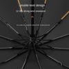 1pc Wind Resistant Folding Automatic Umbrella Rain Black Coating 12 Bones Parasol Rain Auto Luxury Big Windproof Umbrellas