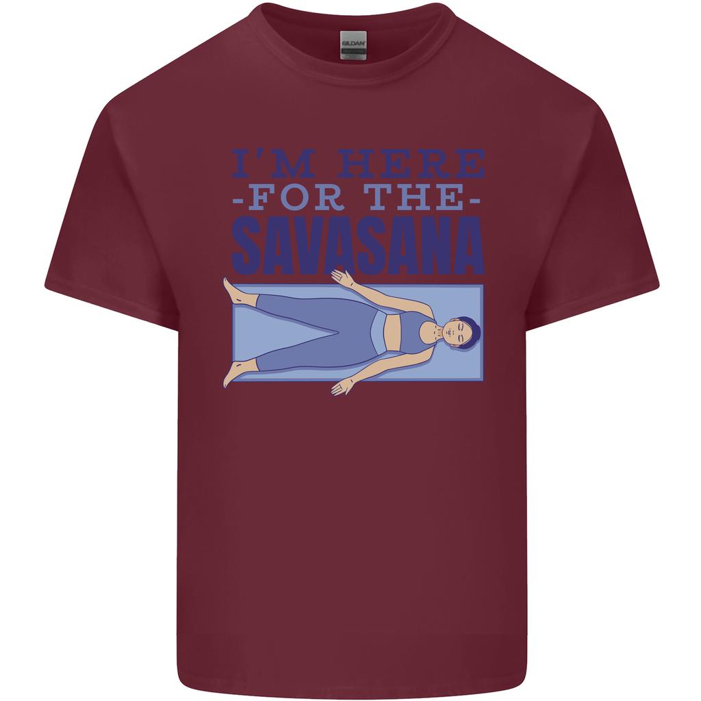 Funny Yoga Im Here For the Savasana Unisexs Light Cotton TShirt