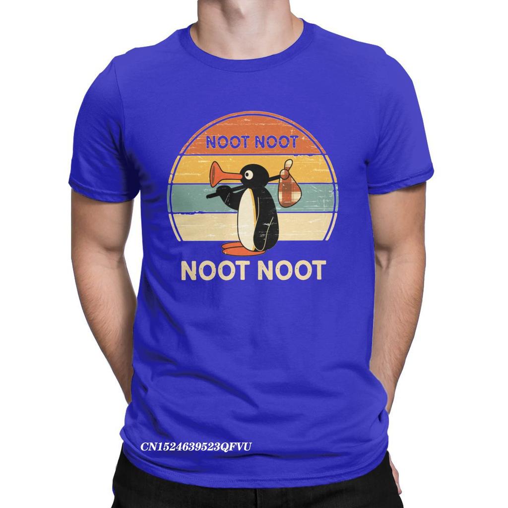 Мужская женская футболка Noot Noot Pingu Penguin Meme Gift Funny Premium Cotton Tee Shirt Harajuku Tshirt Crewneck Clothing Printing