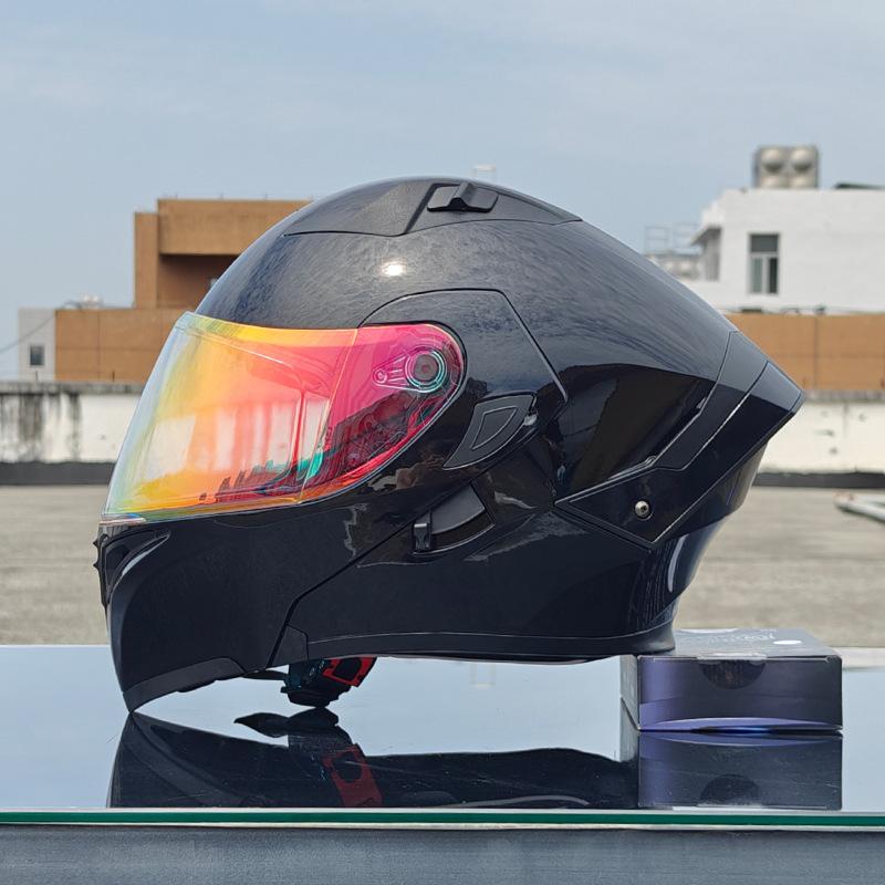 New Motorcycle Helmet Men's Face Helmet Women's Locomotive Full Helmet Summer Double Lens Universal In All Seasons