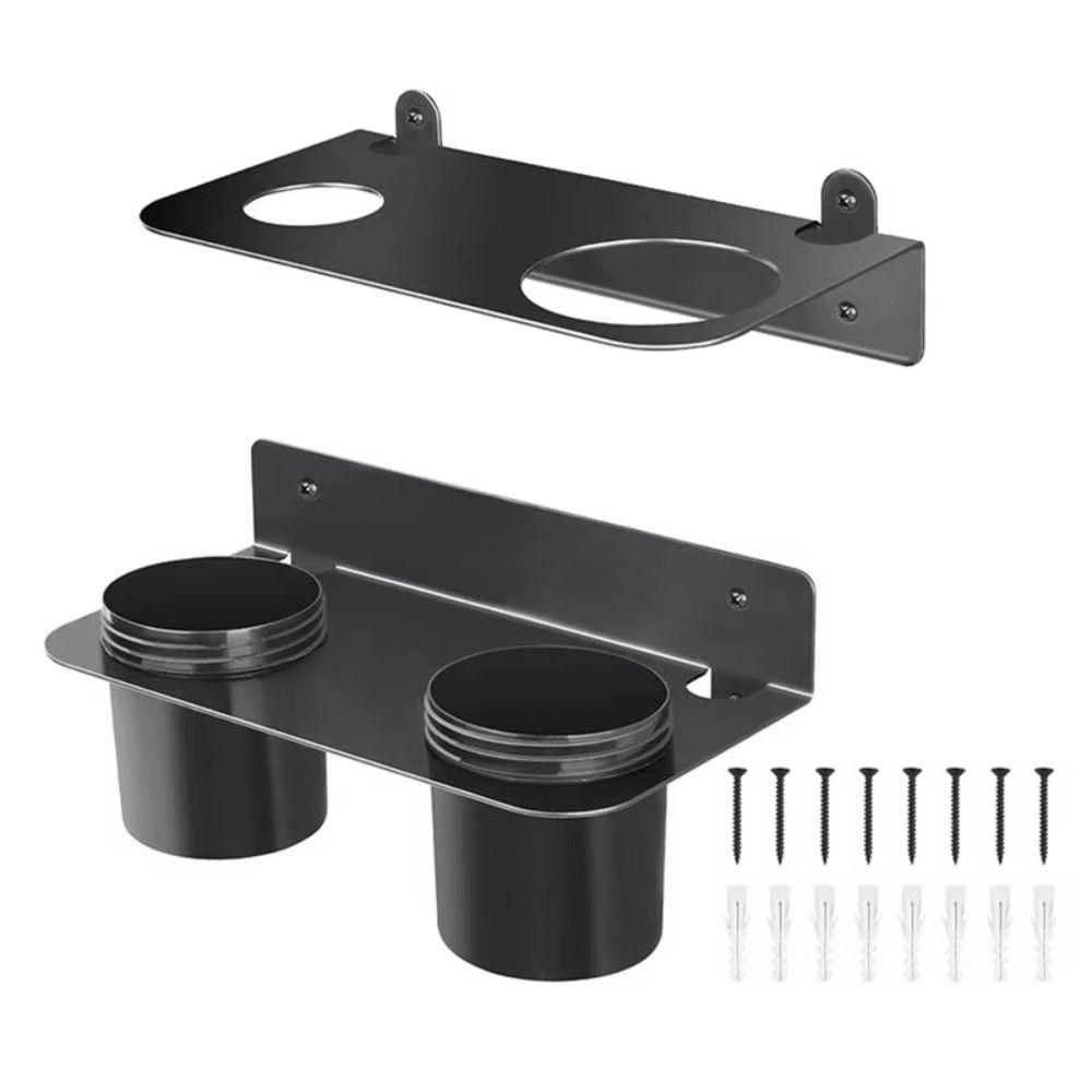 Two Drip Cups Oil Funnel Holder Heavy Duty Fluid Drain Funnel Kit Funnel Storage Rack Oil Storage