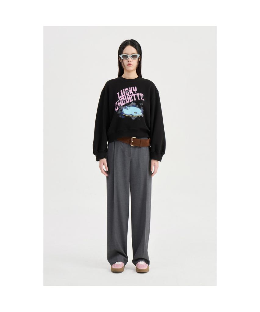 LUCKY CHOUETTE Sideband Pintuck Wide Pants (Grey) Lfpns25210Gyx