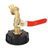 IBC Tote Adapter 3 4in Brass Tote Fitting Coarse Thread 275‑330 Gallon Water Tank Garden Hose Valve Fitting