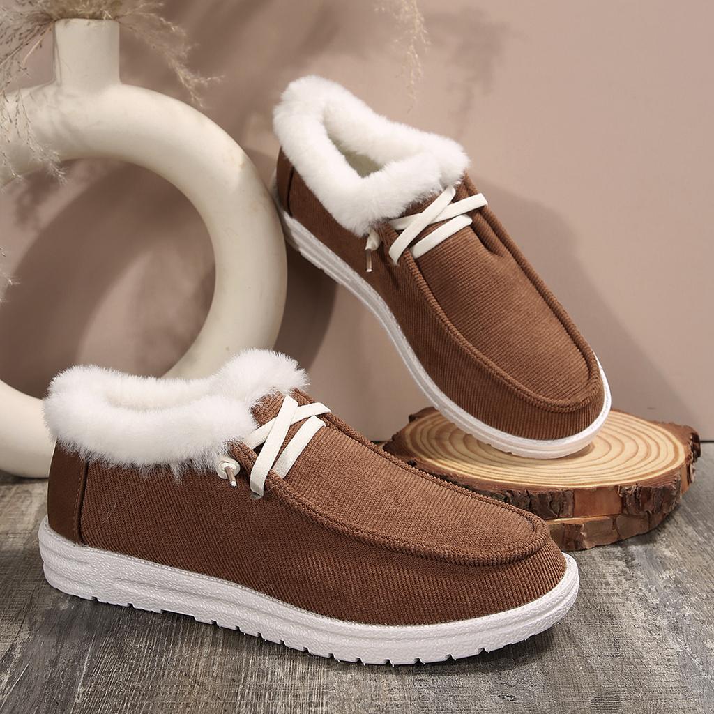 Женские ботинки Зимние Новые Толстая подошва Снежные ботинки Женские Плюс Бархат Утолщенные Волосатые Хлопковые туфли Женские Повседневные Принтованные Кроссовки