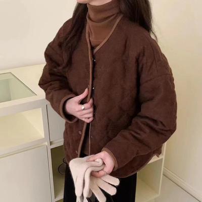 Высококачественный пуховик из шерсти с белым утиным пухом, женский короткий зимний модный, с круглым вырезом, с окантовкой, утолщенный, маленькая куртка, тренд