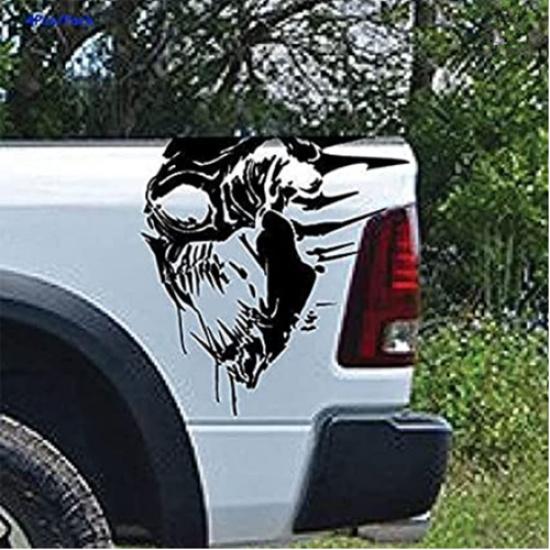 Skull Decal Sticker For Car Trunk Pickup 2 Side Truck Tailgate Accessories 2Pcs