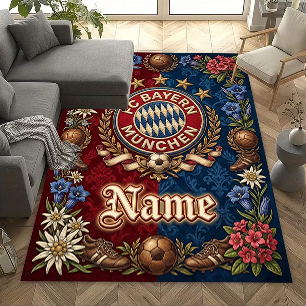 Bayern Munich Crest Art Floor Rug Office Rug Perfect for Living Rooms Entryway Dormitory Playrooms Antislip Carpet Office home decor Best for Christma