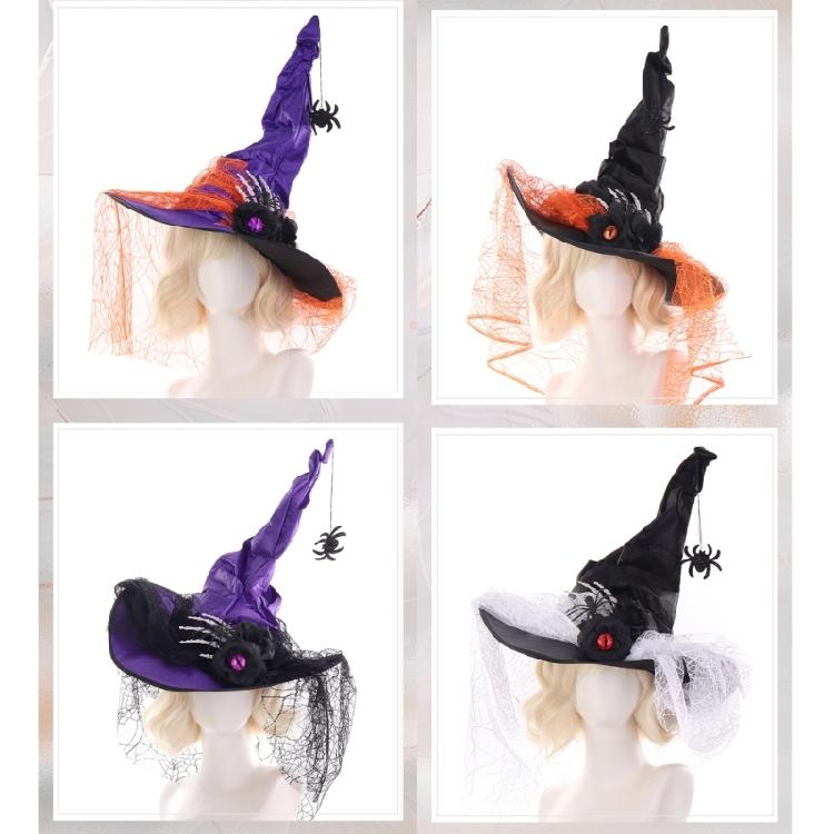 Delicate Styles Witch Headpiece With Breathable Fabric Halloween Role Play Hats For Costumes And Roleplaying