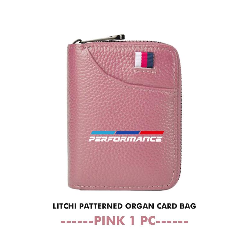 ZDNE2 For BMW Car Logo Card Holder Coin Wallet ID Card Driver License Organizer Holder 1 2 3 5 7 Series X1 X2 X3 X4 X5 X6 G20 G30 G11