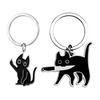 Брелок с подвеской в виде кошки для женщин и мужчин, любителей кошек, классный черный брелок с кошачьими вещами, автомобильные ключи, кошелек, подарок для дружбы
