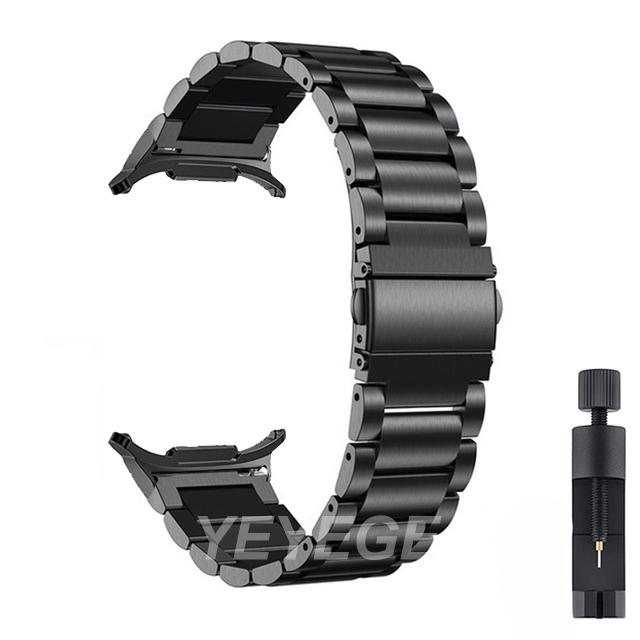 Металлический ремешок для Samsung Galaxy Watch Ultra LTE 47 мм, ремешок из нержавеющей стали для Samsung Watch 7 44 мм 40 мм, браслет Correa