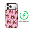 Bunny-EaredFor Magnetic Phone Case for IPhone 17 16 15 14 13 Pro Max Plus Single Double-layer Tough Case